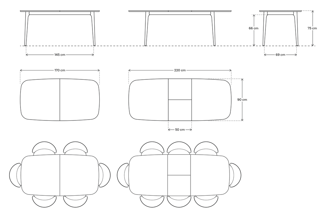 Swyft Extending Dining Table 03 - More Colours