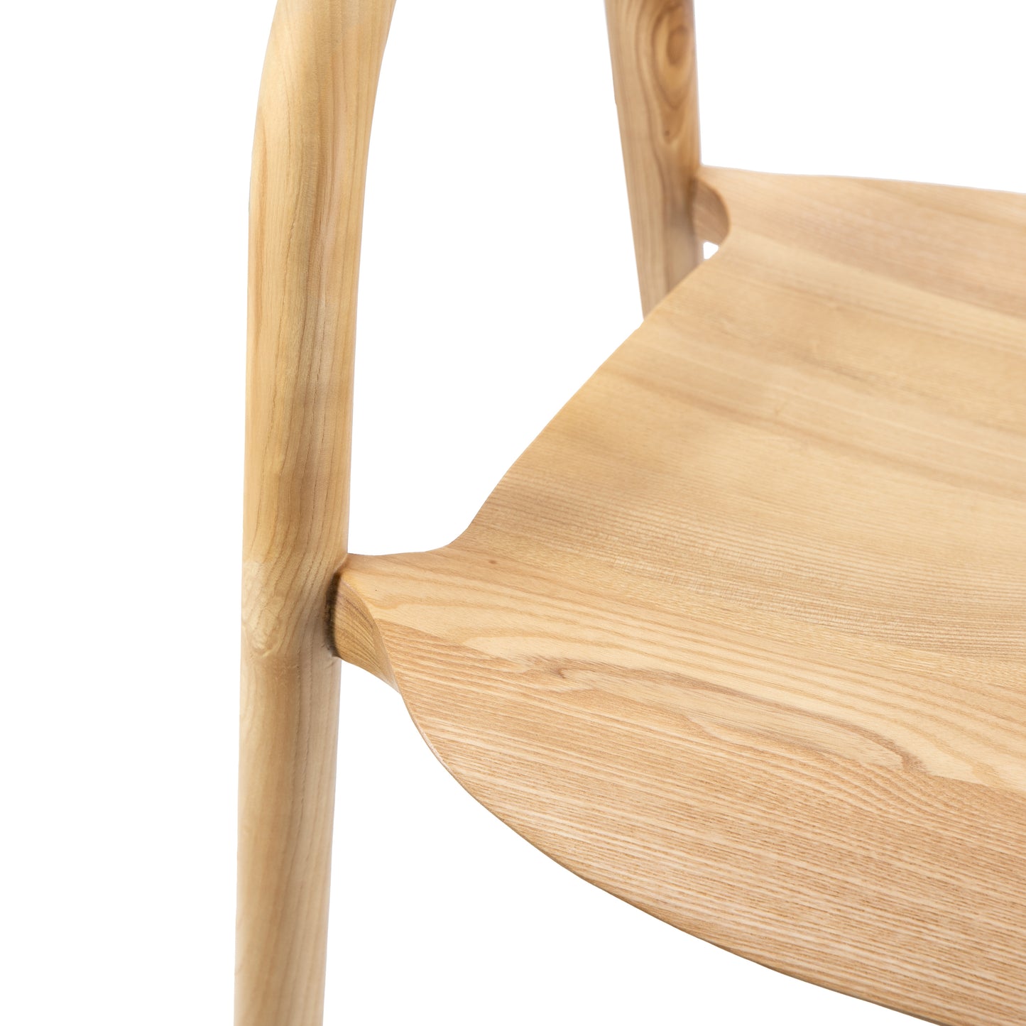 Midro oak dining chair with arms - unupholstered