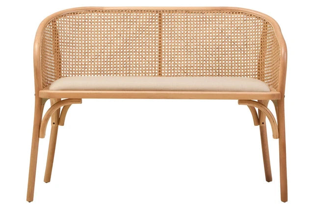 Century dining bench with arms