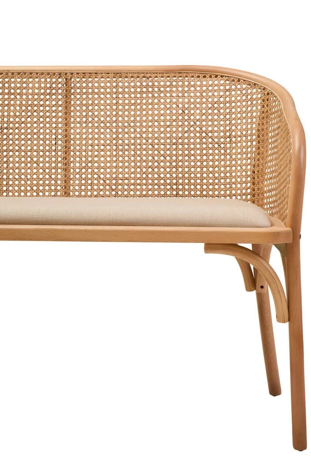 Century dining bench with arms