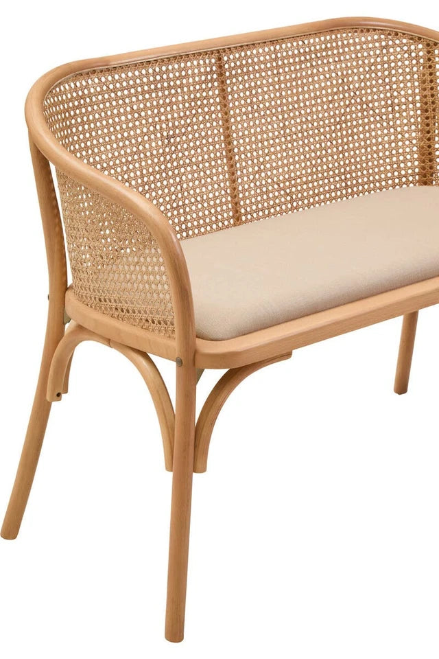 Century dining bench with arms