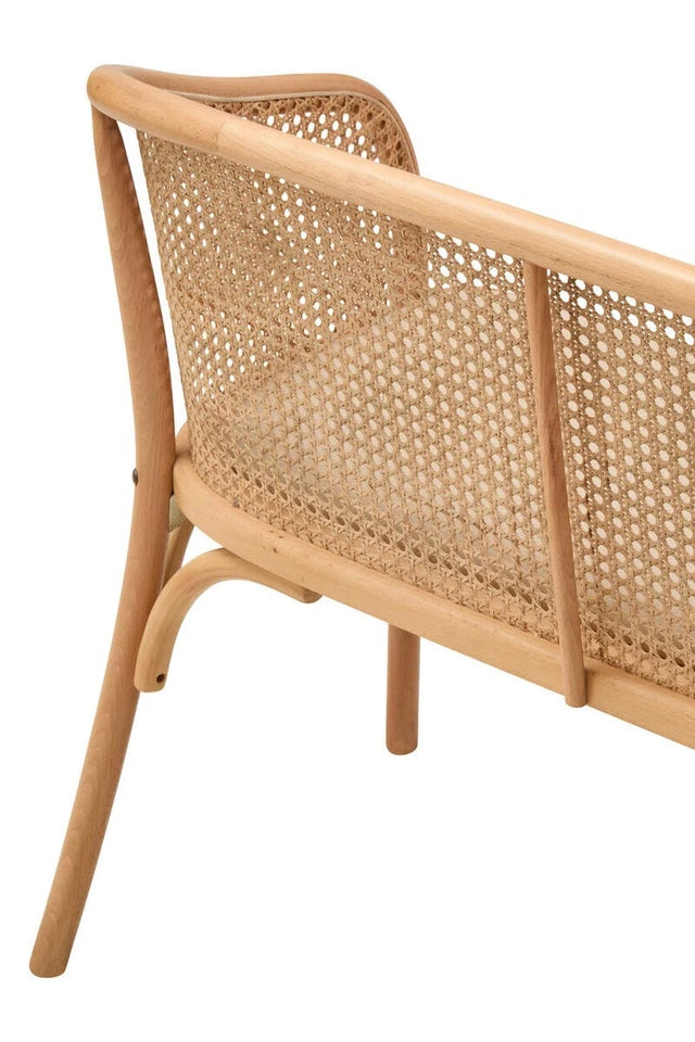Century dining bench with arms