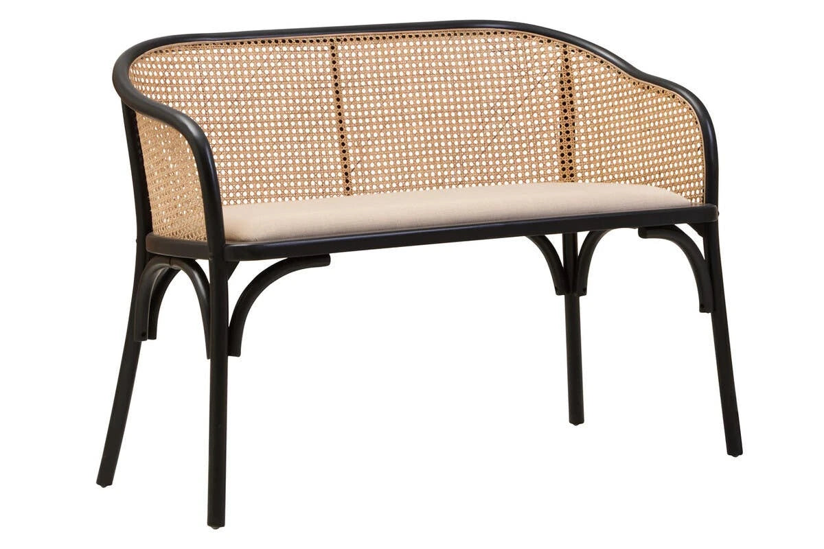 Century dining bench with arms