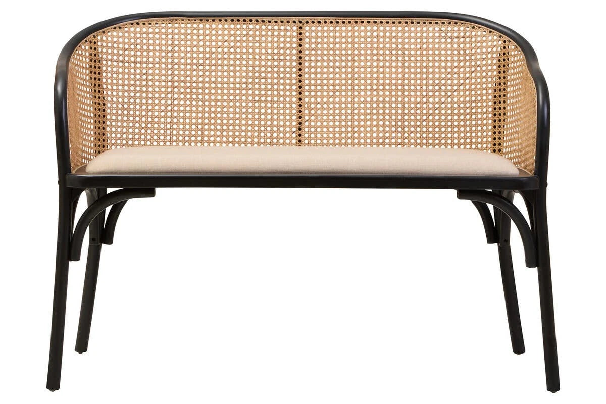 Century dining bench with arms