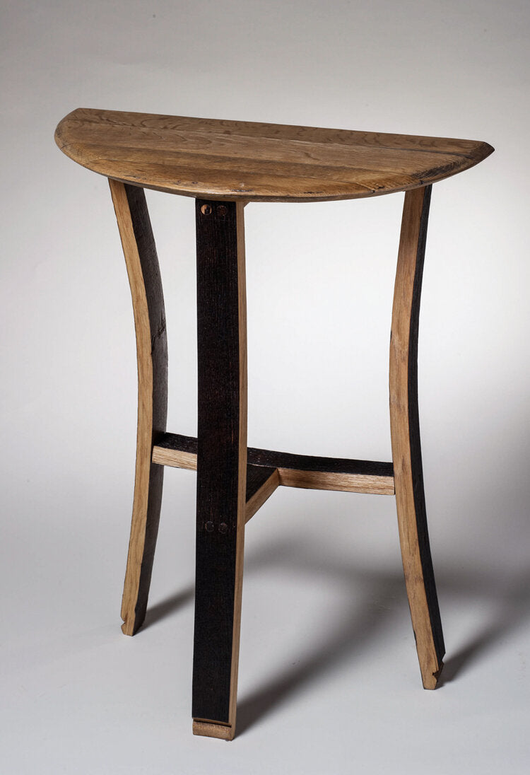 Dornoch Whisky Barrel Half-Moon Table