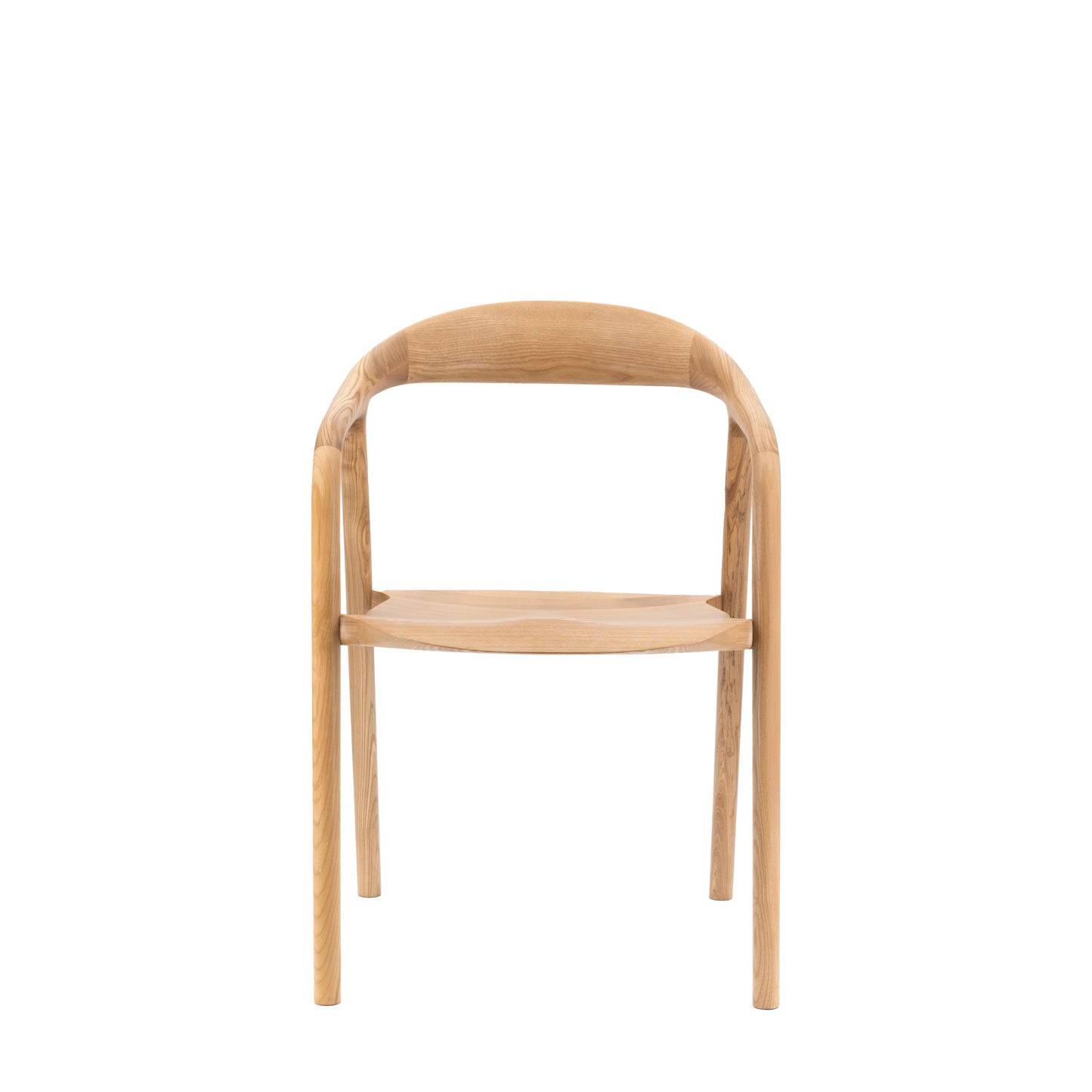 Midro oak dining chair with arms - unupholstered