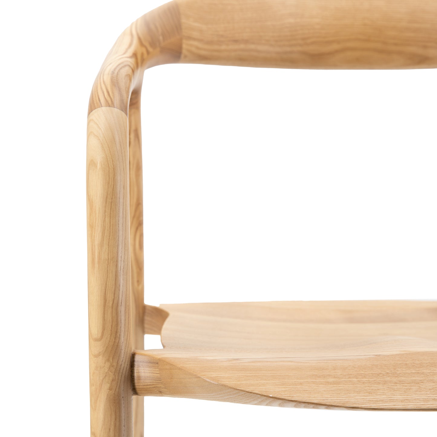Midro oak dining chair with arms - unupholstered