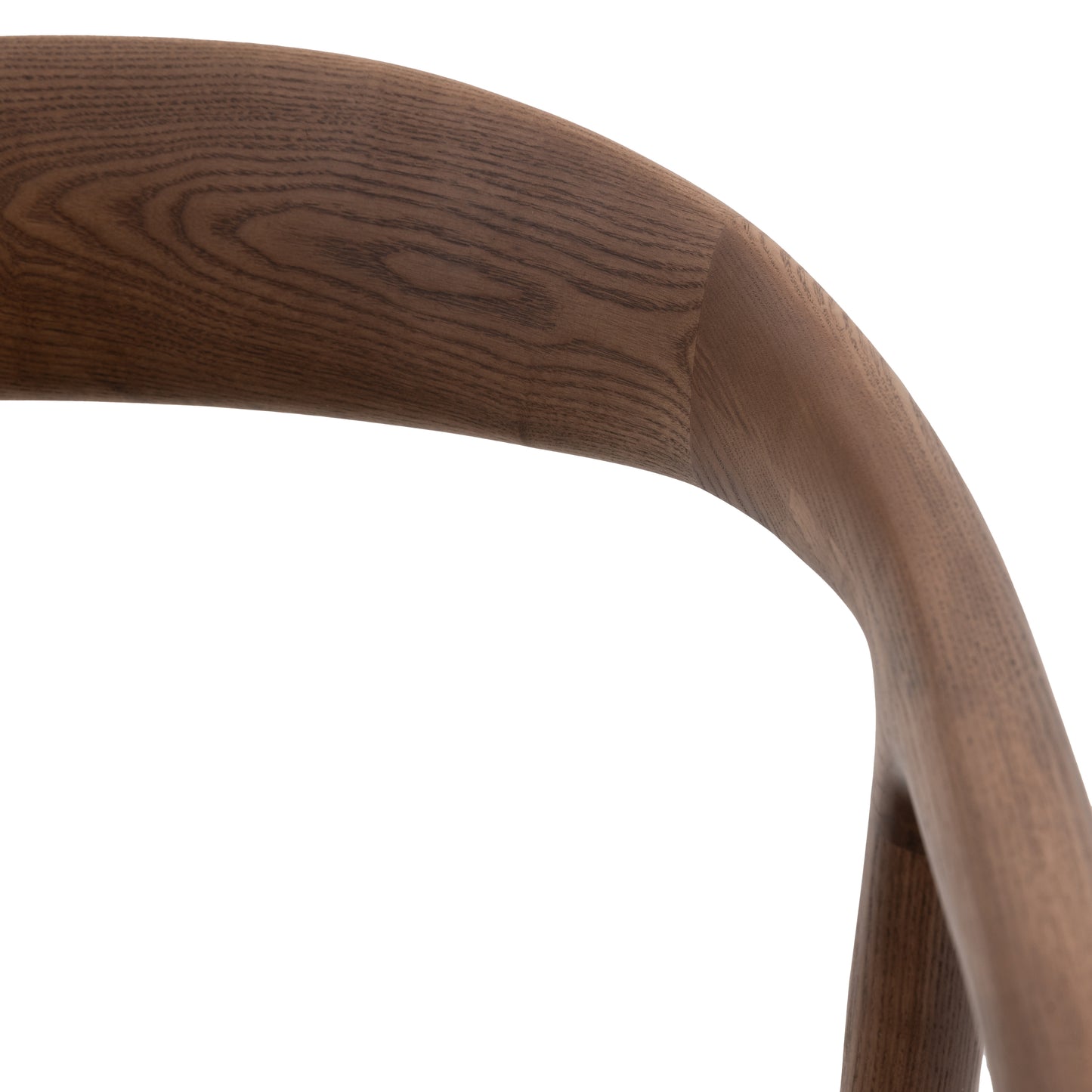 Midro walnut dining chair with arms - upholstered seat