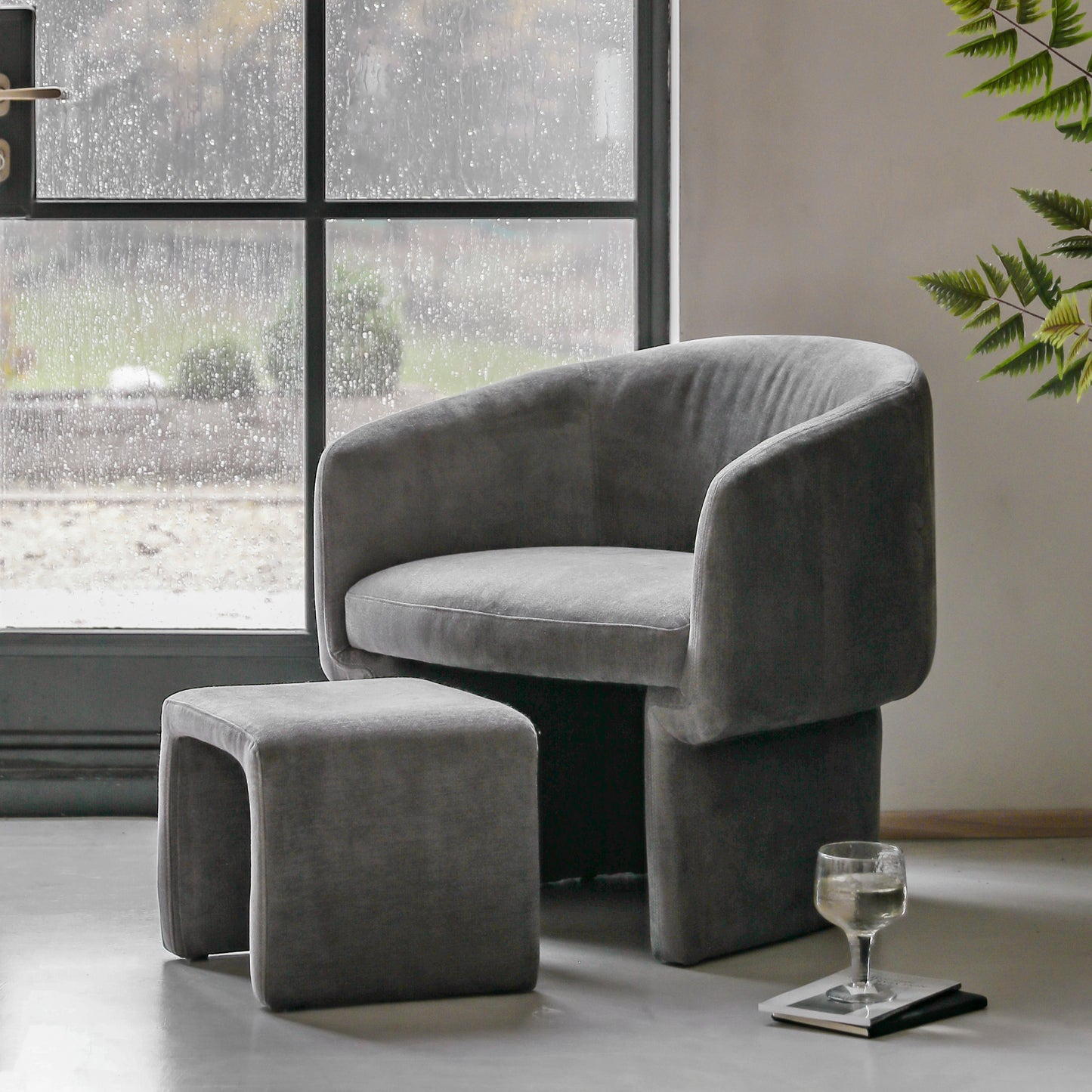 Azka Chair & Footstool