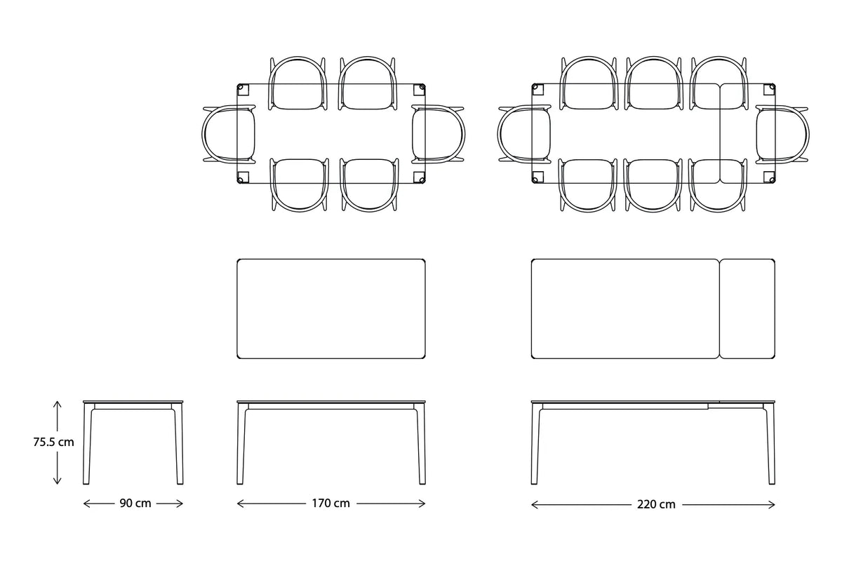 Swyft Extending Dining Table 01 - More Sizes & Colours
