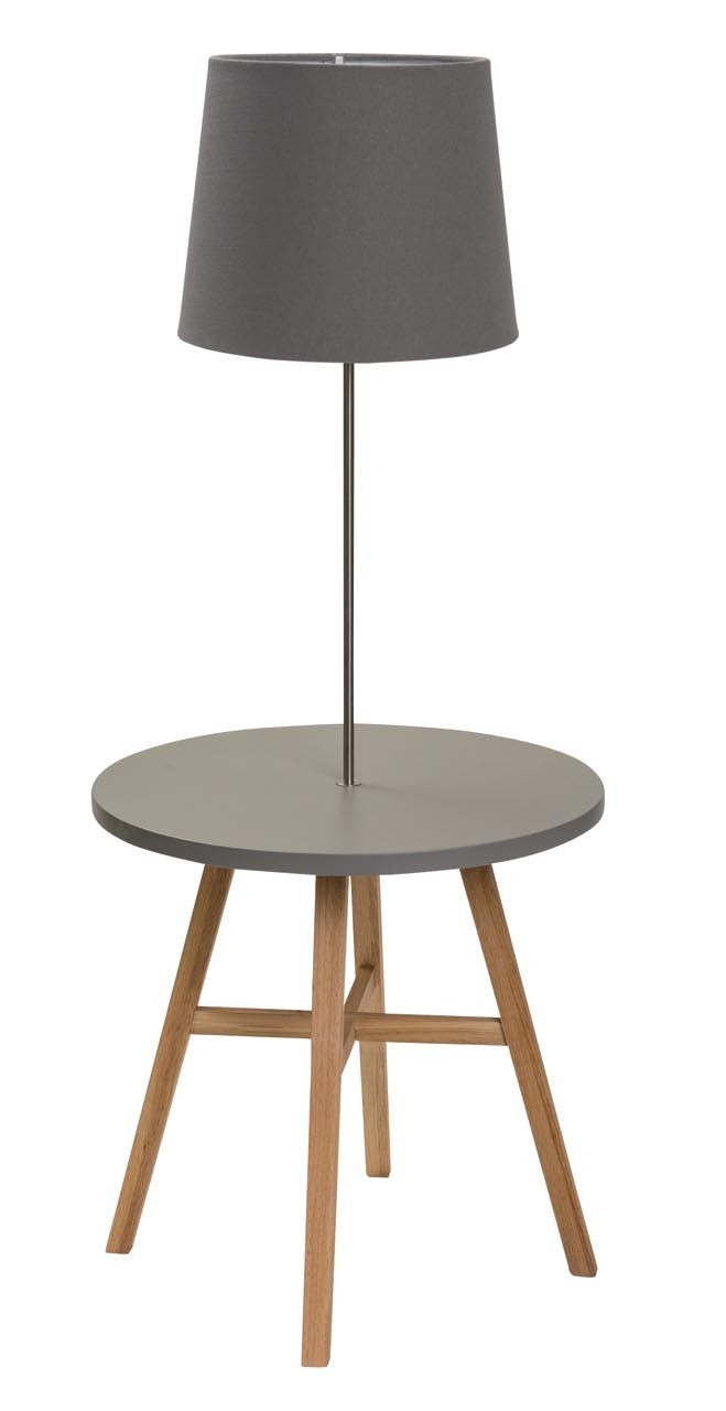 Kinsel Side Table with Lamp - More Colours & Sizes