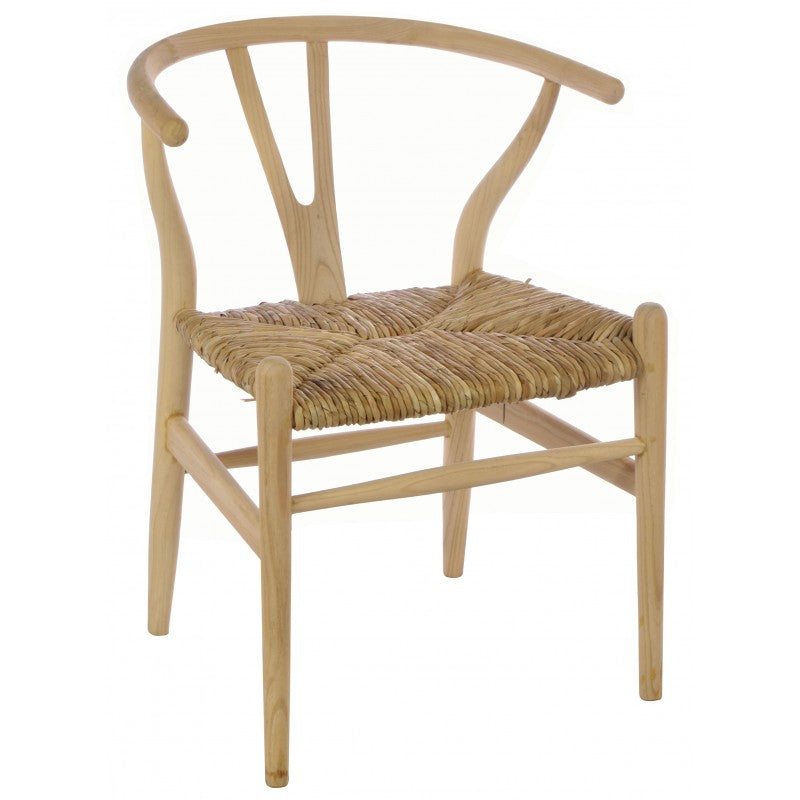 Shoreden wishbone dining chair - rush seat