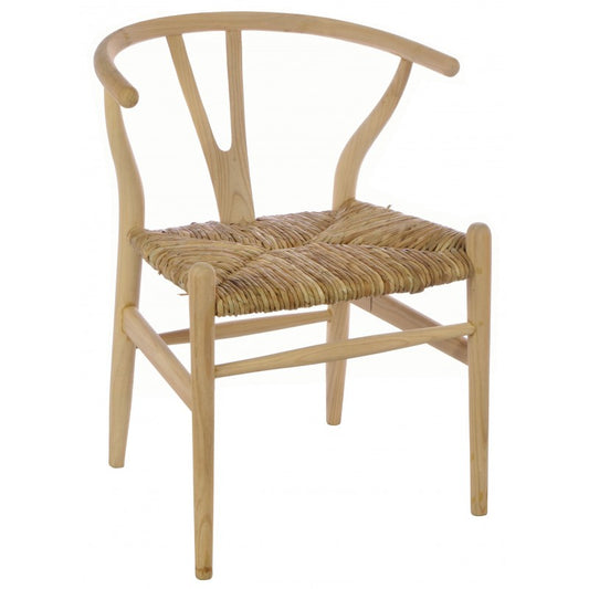 Shoreden wishbone dining chair - rush seat