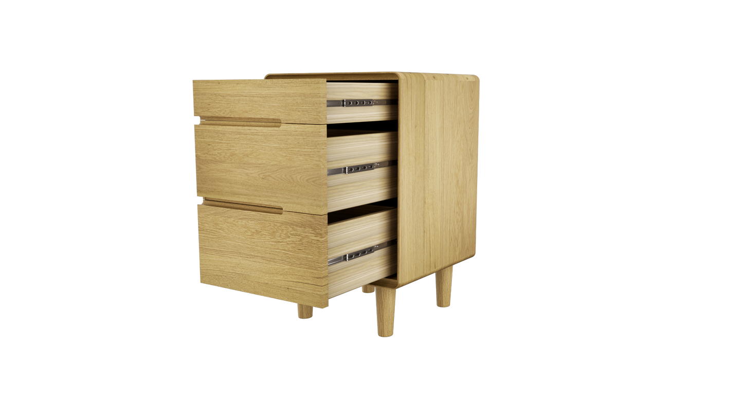 Skander 3-Drawer Bedside