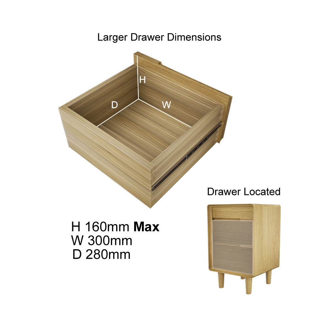Skander 3-Drawer Bedside