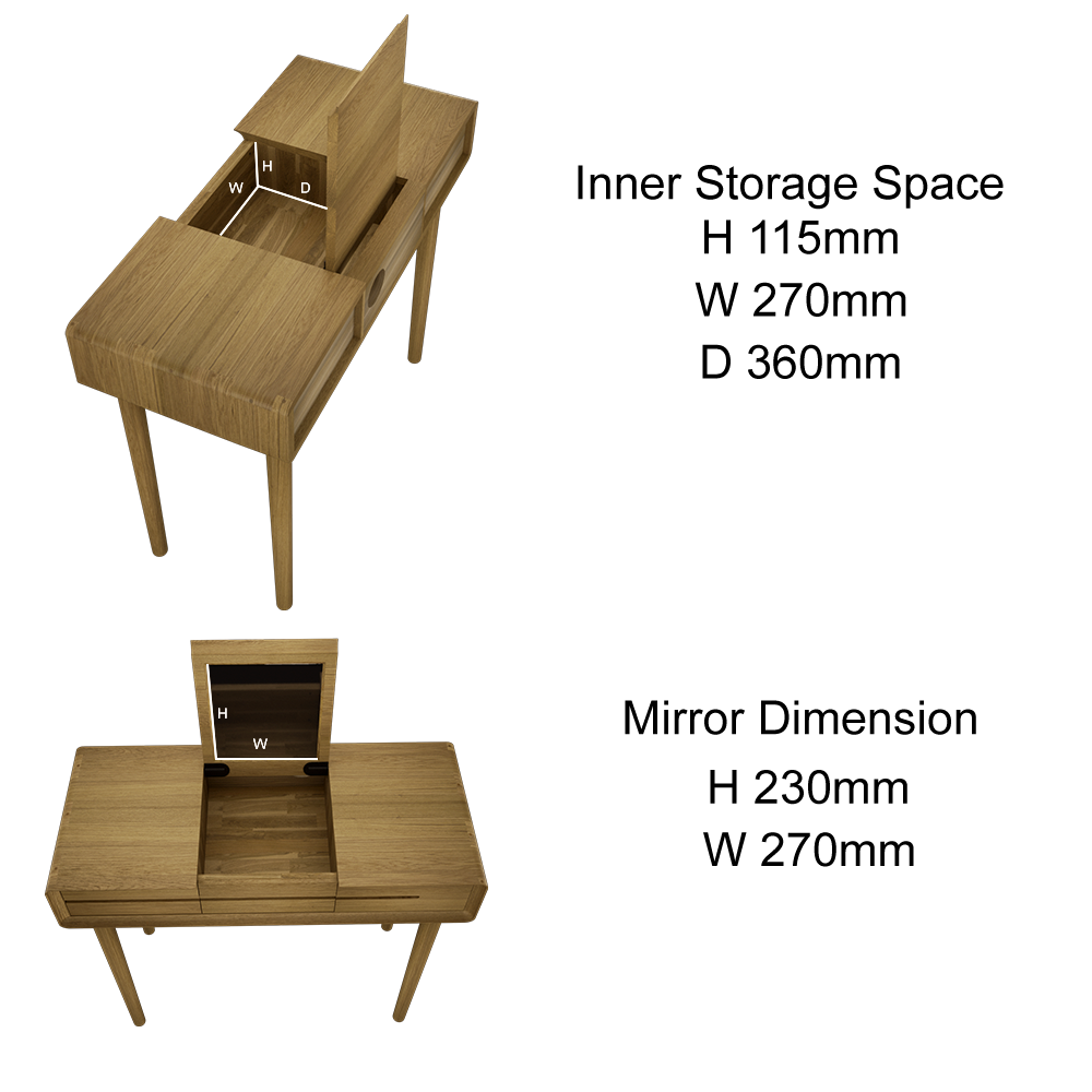 Skander Dressing Table & Mirror