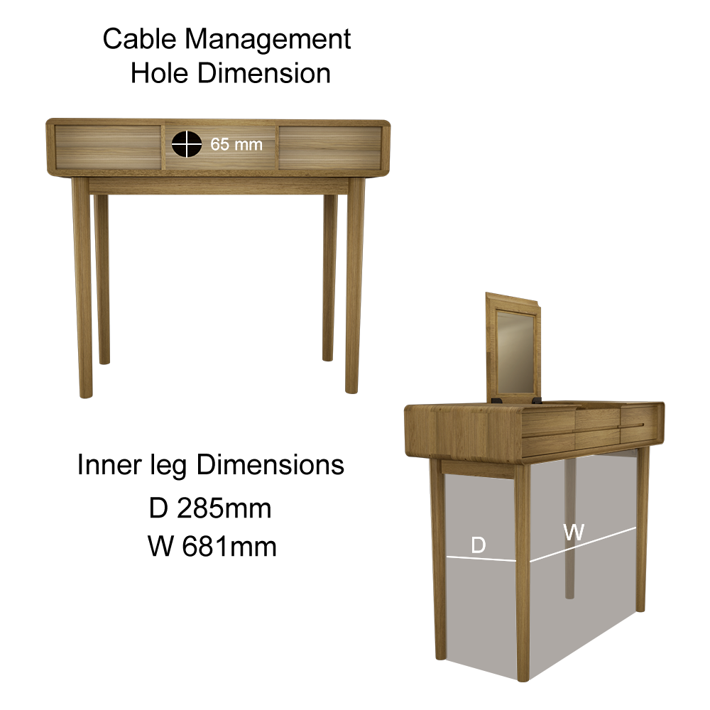 Skander Dressing Table & Mirror